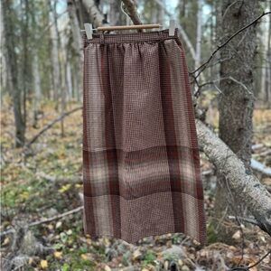 1970’s Plaid Pencil Skirt - Wool Blend - Panther